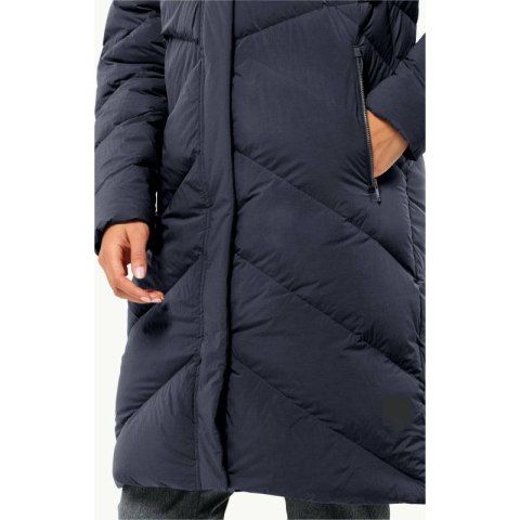 Kurtka zimowa damska Jack Wolfskin MARIENPLATZ COAT W night blue Down Insulated granatowa (1206971_1010)