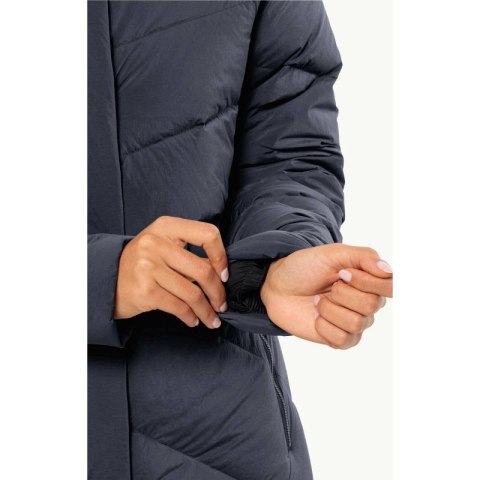 Kurtka zimowa damska Jack Wolfskin MARIENPLATZ COAT W night blue Down Insulated granatowa (1206971_1010)