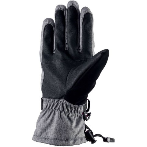 Rękawice narciarskie damskie Viking Ronda Ski Lady regulowane ściągaczem ocieplane szaro-różowe (113/20/5473/46)