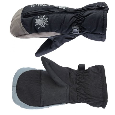 Rękawice zimowe dziecięce Viking Starlet Ski Kids jednopalczaste z motywem śnieżynki czarne (125/15/5195/09)