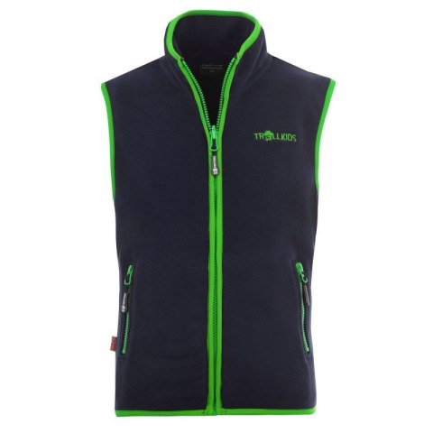 Kamizelka polarowa dziecięca dla chłopca/dziewczynki Trollkids Kids Arendal Vest navy/viper green (134-100)