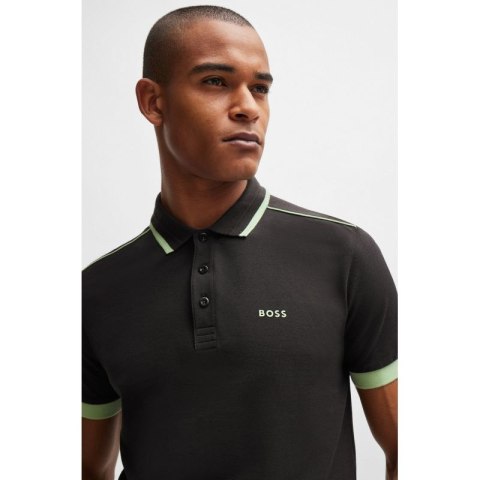 Koszulka Polo męska BOSS Paddy 1 Charcoal regular fit czarna (50512995-016)