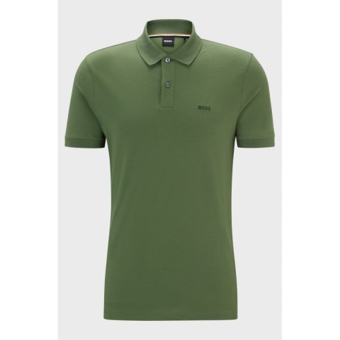 Koszulka Polo męska BOSS Pallas Open Green regular fit zielona (50468301-381)