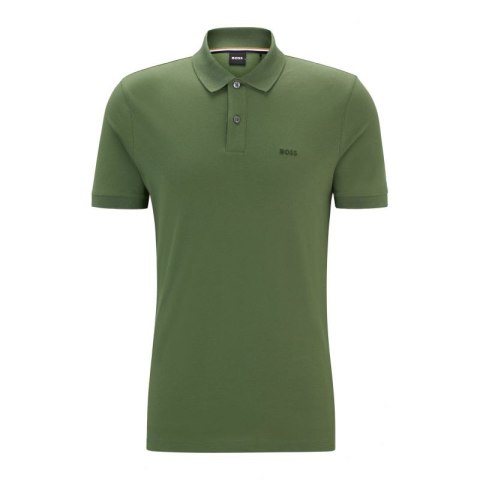 Koszulka Polo męska BOSS Pallas Open Green regular fit zielona (50468301-381)