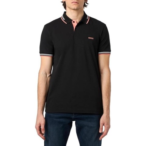 Koszulka Polo męska BOSS Paul NERO slim fit czarna (50506193-003N)