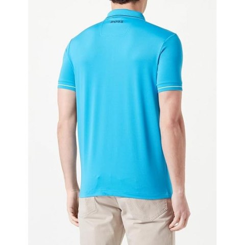 Koszulka Polo męska BOSS Paul Pro Turquoise/Aqua slim fit turkusowa (50506203-442)