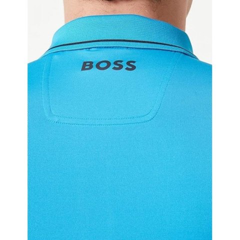 Koszulka Polo męska BOSS Paul Pro Turquoise/Aqua slim fit turkusowa (50506203-442)