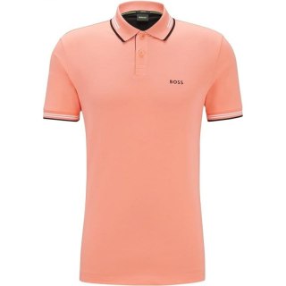 Koszulka męska Polo BOSS Paul Open Red slim fit czerwona (50506193-649)