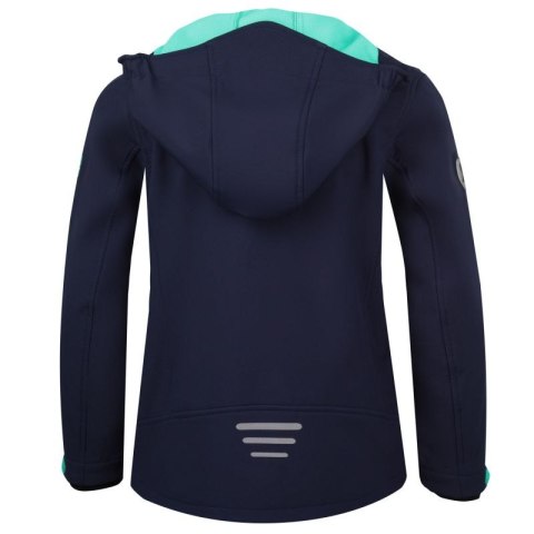 Kurtka softshell dla dziewczynki TrollKids Girls Trollfjord Jacket navy/mint granatowa (175-132)