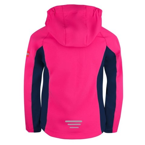 Kurtka sportowa dziewczęca TrollKids Girls Kristiansand Jacket navy/magenta softshell różowa (321-114)