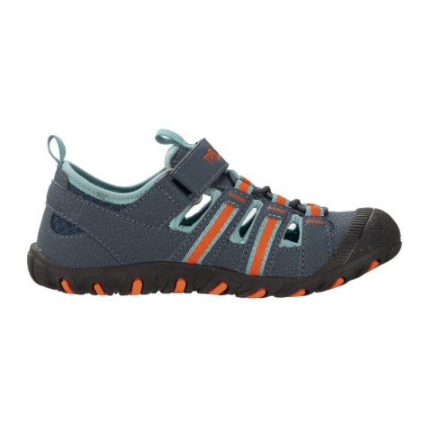 Sandały sportowe dziecięce dla chłopca/dziewczynki Trollkids Kids Sandefjord Sandal XT dark navy/dusky turquoise/glow orange (66