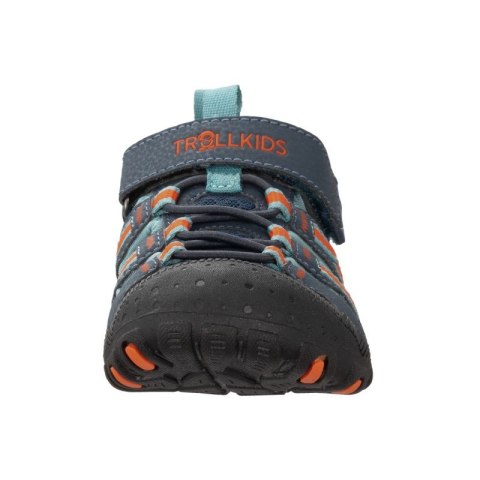 Sandały sportowe dziecięce dla chłopca/dziewczynki Trollkids Kids Sandefjord Sandal XT dark navy/dusky turquoise/glow orange (66