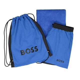 Szorty kąpielowe męskie BOSS Beach Set Medium Blue basenowe niebieskie/czarne (50516178-423)