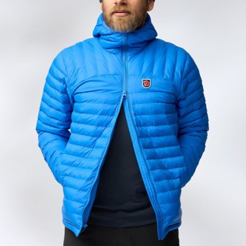 Kurtka zimowa z kapturem męska Fjällräven Expedition Lätt Hoodie M UN Blue puchowa niebieska (F86119-525)