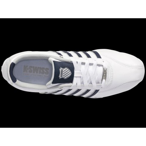Buty sportowe męskie K-Swiss Arvee 1.5 skórzane sneakersy do kostki klasyczne białe (02453-900-M)