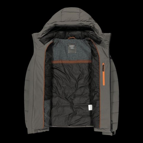 Kurtka z kapturem męska CMP zimowa sportowa ocieplana szara (34K0167/E910)