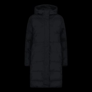 Kurtka z kapturem zimowa damska CMP ocieplany wodoodporny płaszcz czarny (34K0096/U901)