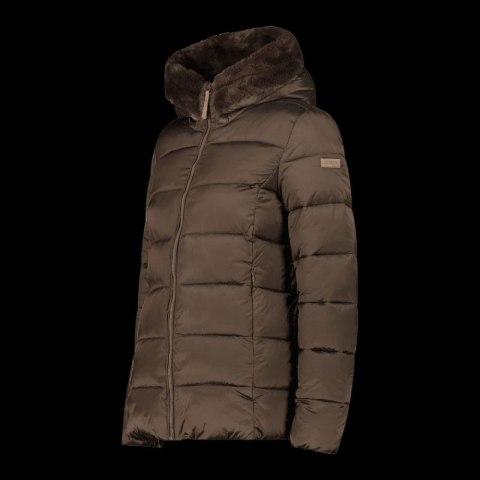 Kurtka zimowa damska CMP z kapturem sportowa ocieplana brązowa (34K0036F/P981)