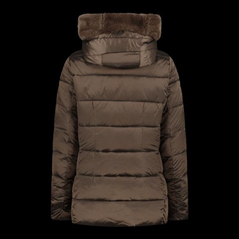 Kurtka zimowa damska CMP z kapturem sportowa ocieplana brązowa (34K0036F/P981)