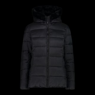 Kurtka zimowa damska CMP z kapturem sportowa ocieplana czarna (34K0036F/U901)