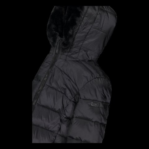 Kurtka zimowa damska CMP z kapturem sportowa ocieplana czarna (34K0036F/U901)