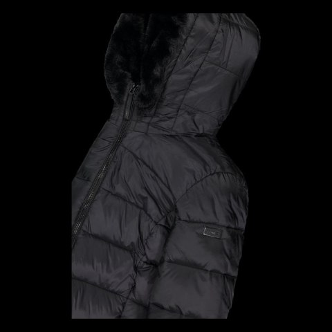 Kurtka zimowa damska CMP z kapturem sportowa ocieplana czarna (34K0036F/U901)