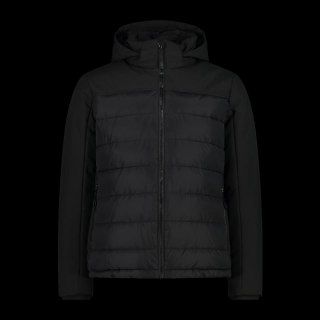 Kurtka zimowa męska CMP z kapturem sportowa ocieplana czarna (34K0147/E910)