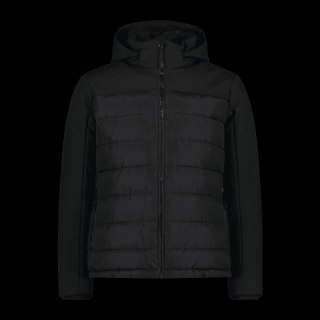 Kurtka zimowa męska CMP z kapturem sportowa ocieplana czarna (34K0147/U901)