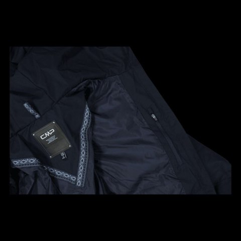 Płaszcz na zimę z kapturem damski CMP kurtka ocieplana wodoodporna czarna (34K0096/N950)