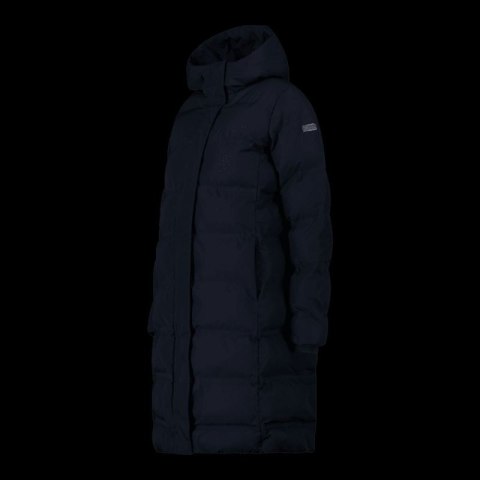 Płaszcz na zimę z kapturem damski CMP kurtka ocieplana wodoodporna czarna (34K0096/N950)