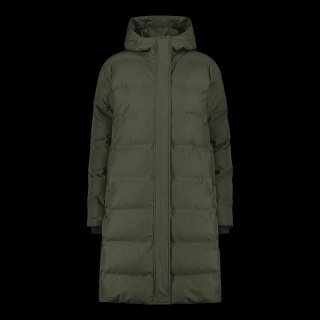 Płaszcz z kapturem damski CMP kurtka zimowa ocieplana wodoodporna zielona (34K0096/F905)