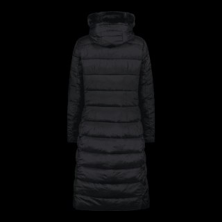 Płaszcz zimowy długi damski CMP kurtka z kapturem ocieplana czarna (34K0046F/U901)