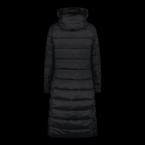 Płaszcz zimowy długi damski CMP kurtka z kapturem ocieplana czarna (34K0046F/U901)
