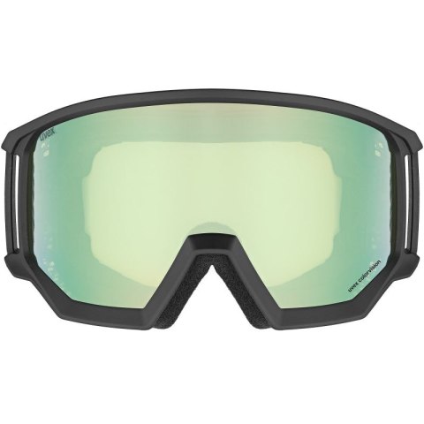 Gogle damskie/męskie narciarskie Uvex Athletic CV sportowe snowboardowe czarne (55/0/527/2231)