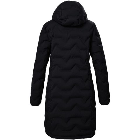 Parka techniczna damska Killtec KOW 9 pikowana z kapturem zapinana wodoodporna czarna (41806/200)