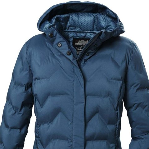 Parka zimowa damska Killtec KOW 9 pikowana parka z kapturem długa wodoodporna niebieska (41806/744)
