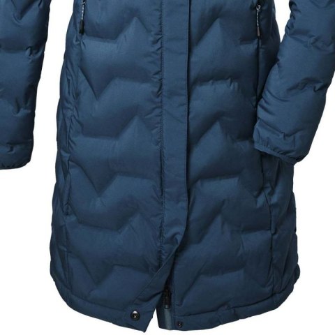 Parka zimowa damska Killtec KOW 9 pikowana parka z kapturem długa wodoodporna niebieska (41806/744)