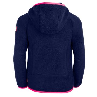 Kurtka polarowa dziewczęca Trollkids Girls Mandal Jacket z kapturem dla dziewczynki granatowa (358-114)