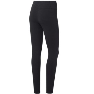 Legginsy damskie Reebok TE COTTON LEGGING sportowe z wysoką talią treningowe czarne (FK6664)