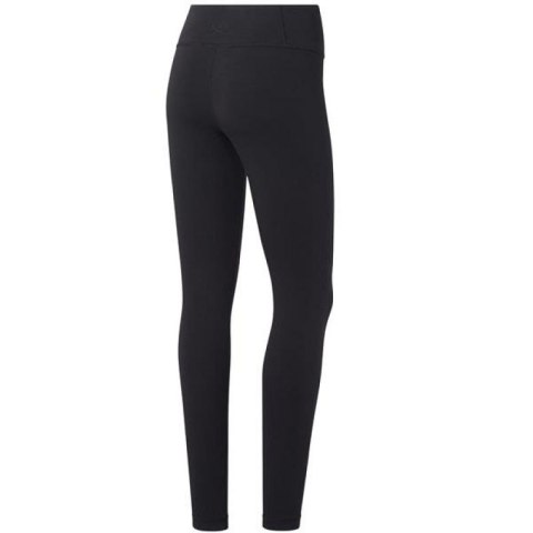Legginsy damskie Reebok TE COTTON LEGGING sportowe z wysoką talią treningowe czarne (FK6664)