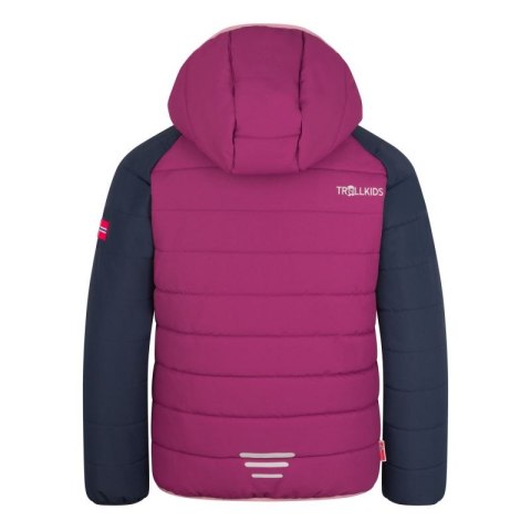 Kurtka ocieplana dziecięca Trollkids Kids Hafjell Snow Jacket PRO z kapturem woodoodporna różowa (514-182)