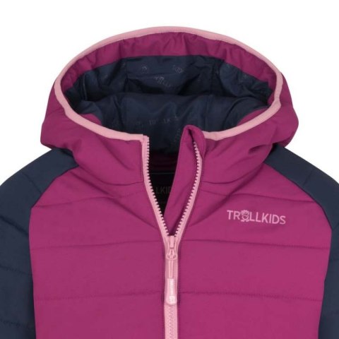 Kurtka ocieplana dziecięca Trollkids Kids Hafjell Snow Jacket PRO z kapturem woodoodporna różowa (514-182)