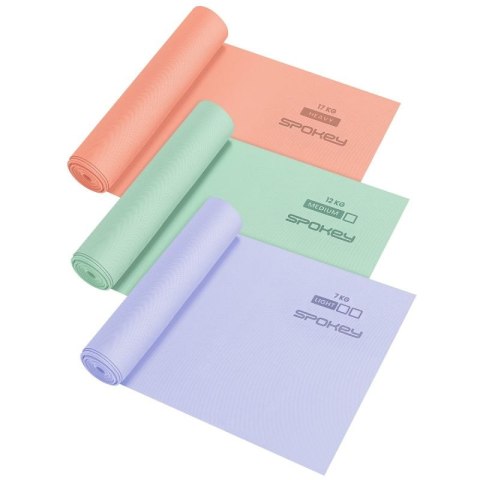 Zestaw 3 gum fitness Spokey RIBBON TEX SET