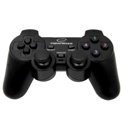 Gamepad Esperanza EG102 (PC, PS3; kolor czarny)