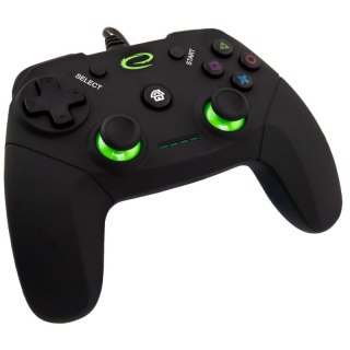 Gamepad Esperanza Vanquisher EGG110K (PC, PS3; kolor czarny, kolor zielony)