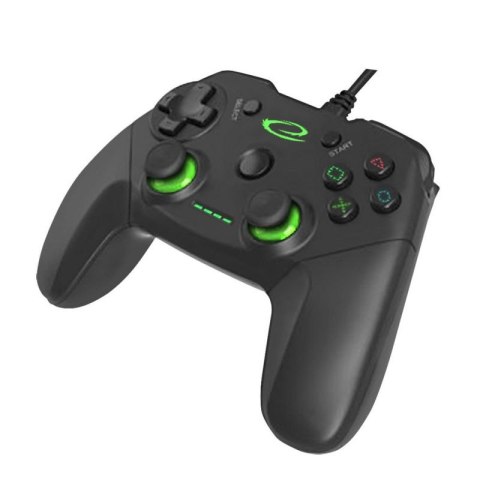 Gamepad Esperanza Vanquisher EGG110K (PC, PS3; kolor czarny, kolor zielony)