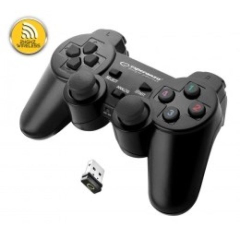 Gamepad bezprzewodowy Esperanza EGG108K (PC, PS3; kolor czarny)
