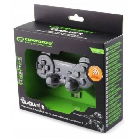 Gamepad bezprzewodowy Esperanza EGG108K (PC, PS3; kolor czarny)