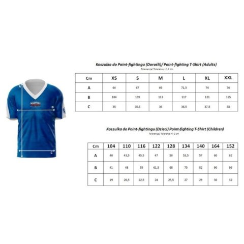 Koszulka MASTERS do point-fightingu (WAKO APPROVED)