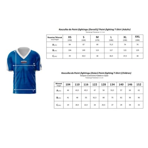 Koszulka MASTERS do point-fightingu (WAKO APPROVED)